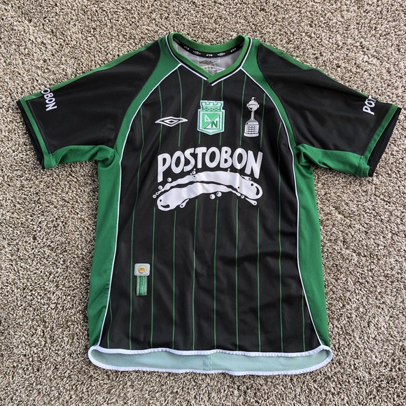 Vintage Umbro Athletico Nacional 03/04 Jersey Soccer Postobon Mens M Green Kit